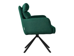 ML-Design Silla de Comedor Verde Oscuro, Posición Carros Giratorios