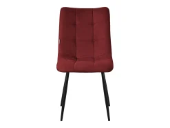 ML-Design Silla de comedor set de 4 piezas rojo, Silla de salón con tapicería de tela y patas de metal negro