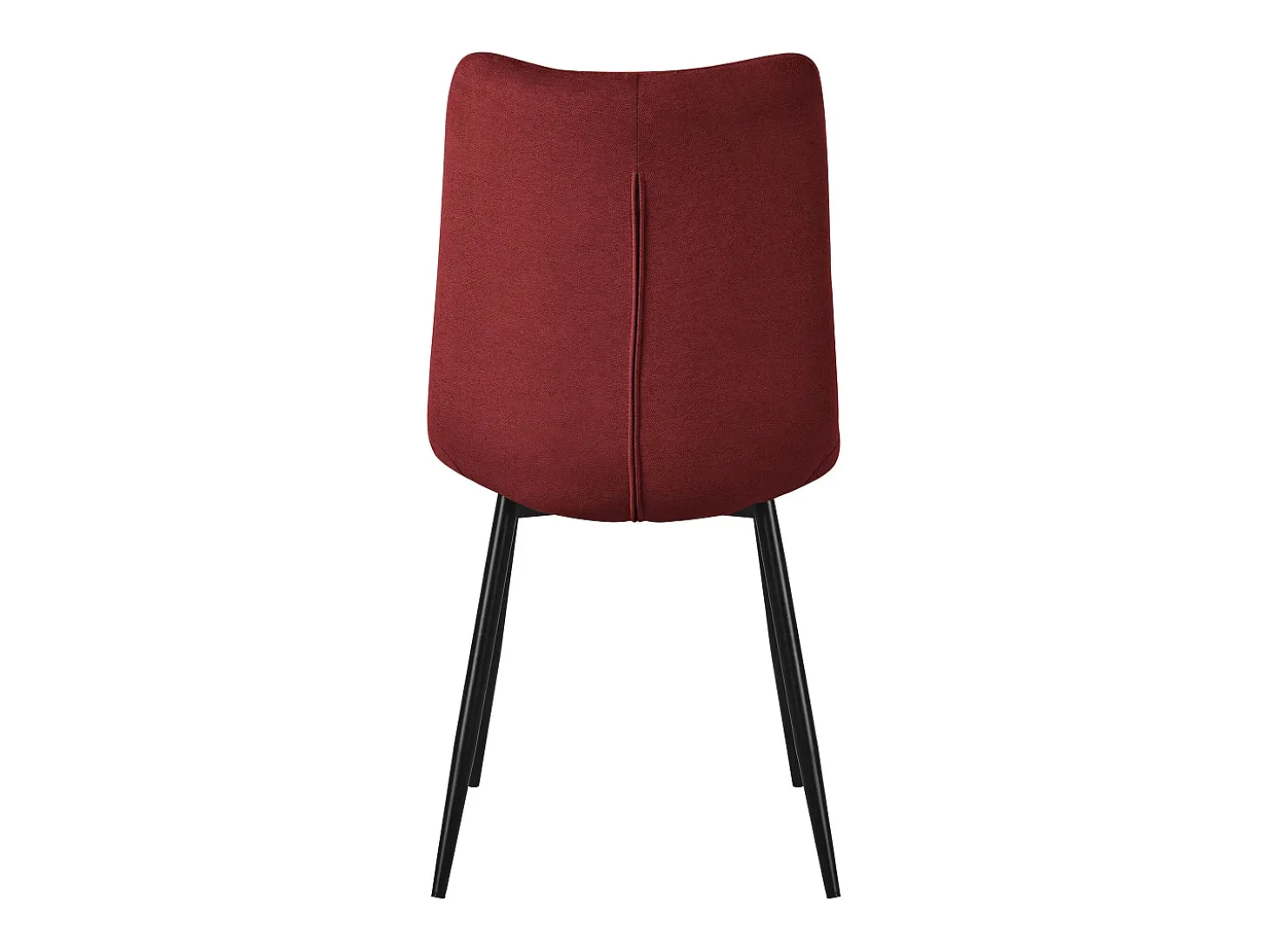ML-Design Silla de comedor juego de 6 piezas rojo, Silla de salón con tapicería de tela y patas de metal negro