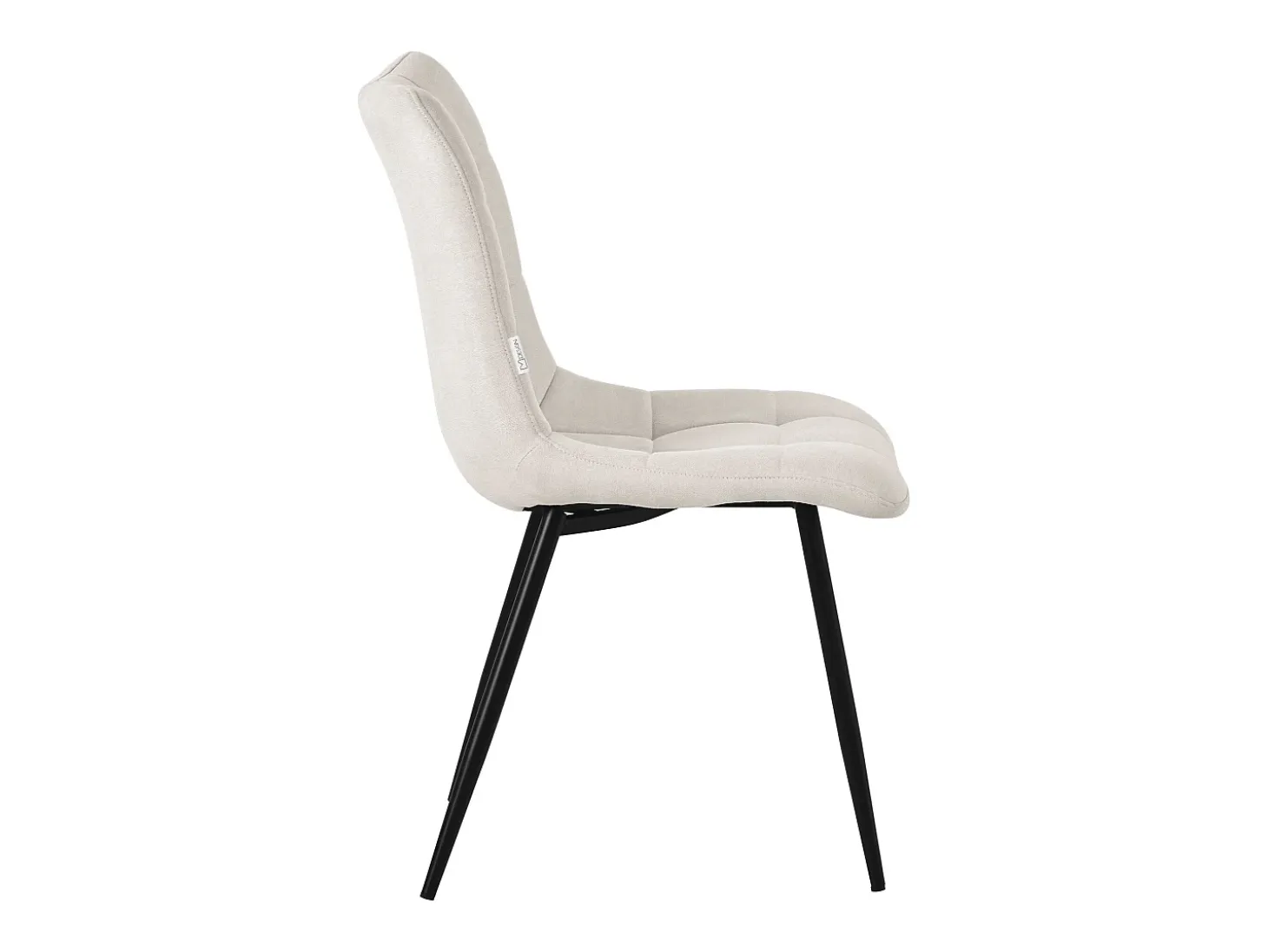 ML-Design Silla de comedor juego de 6 piezas Beige, Silla de salón con tapicería de tela y patas de metal negro