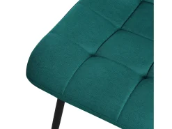 ML-Design Silla de comedor 4 piezas petróleo, Silla de salón con tapicería de tela