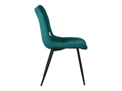 ML-Design Silla de comedor 4 piezas petróleo, Silla de salón con tapicería de tela