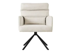 ML-Design Sillas de comedor giratorias juego de 6, Beige, Sillas de salón con reposabrazos y respaldo