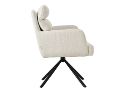 ML-Design Sillas de comedor giratorias juego de 6, Beige, Sillas de salón con reposabrazos y respaldo