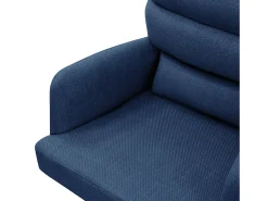 ML-Design Sillas de comedor giratorias, juego de 6, azul oscuro, Sillones con reposabrazos y respaldo