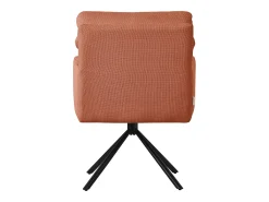 ML-Design Sillas de comedor giratorias, set de 2, naranja, Sillas de salón con reposabrazos y respaldo