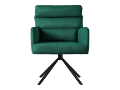 ML-Design Sillas de comedor giratorias, set de 6, verde oscuro, Sillas de salón con reposabrazos y respaldo
