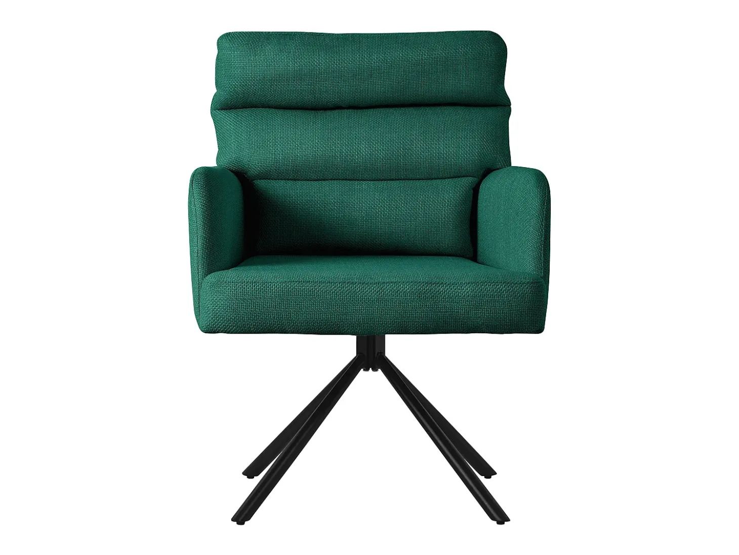 ML-Design Sillas de comedor giratorias, set de 6, verde oscuro, Sillas de salón con reposabrazos y respaldo