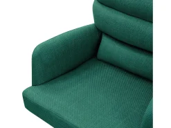 ML-Design Sillas de comedor giratorias, set de 6, verde oscuro, Sillas de salón con reposabrazos y respaldo