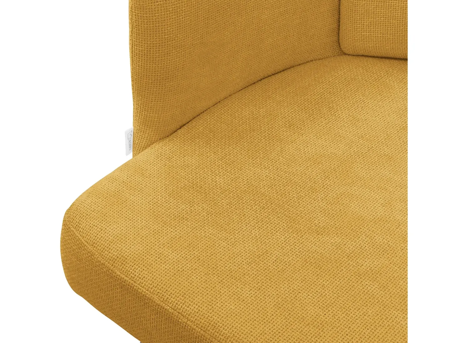 ML-Design 6x Sillas de comedor con funda de tela mostaza asientos sofá de salón con respaldo y reposabrazos de ratán mueble tapizado y patas de metal