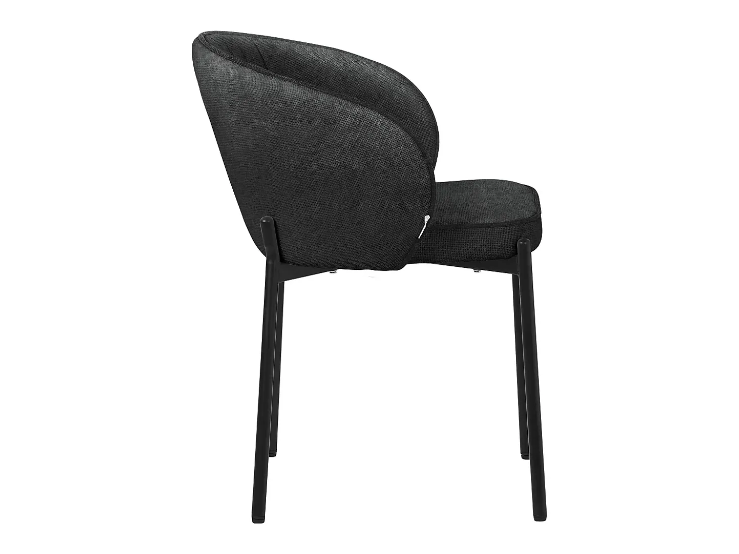 ML-Design 4x Sillas de comedor antracita con revestimiento de tela, asiento sofá de salón con respaldo, mueble de cocina tapizado con patas de metal