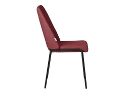 ML-Design 4x Sillas de comedor rojas poliéster tapizado con patas de metal asiento acolchado con respaldo diseño atemporal mueble ergonómico