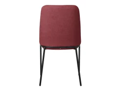 ML-Design 4x Sillas de comedor rojas poliéster tapizado con patas de metal asiento acolchado con respaldo diseño atemporal mueble ergonómico