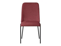 ML-Design 4x Sillas de comedor rojas poliéster tapizado con patas de metal asiento acolchado con respaldo diseño atemporal mueble ergonómico