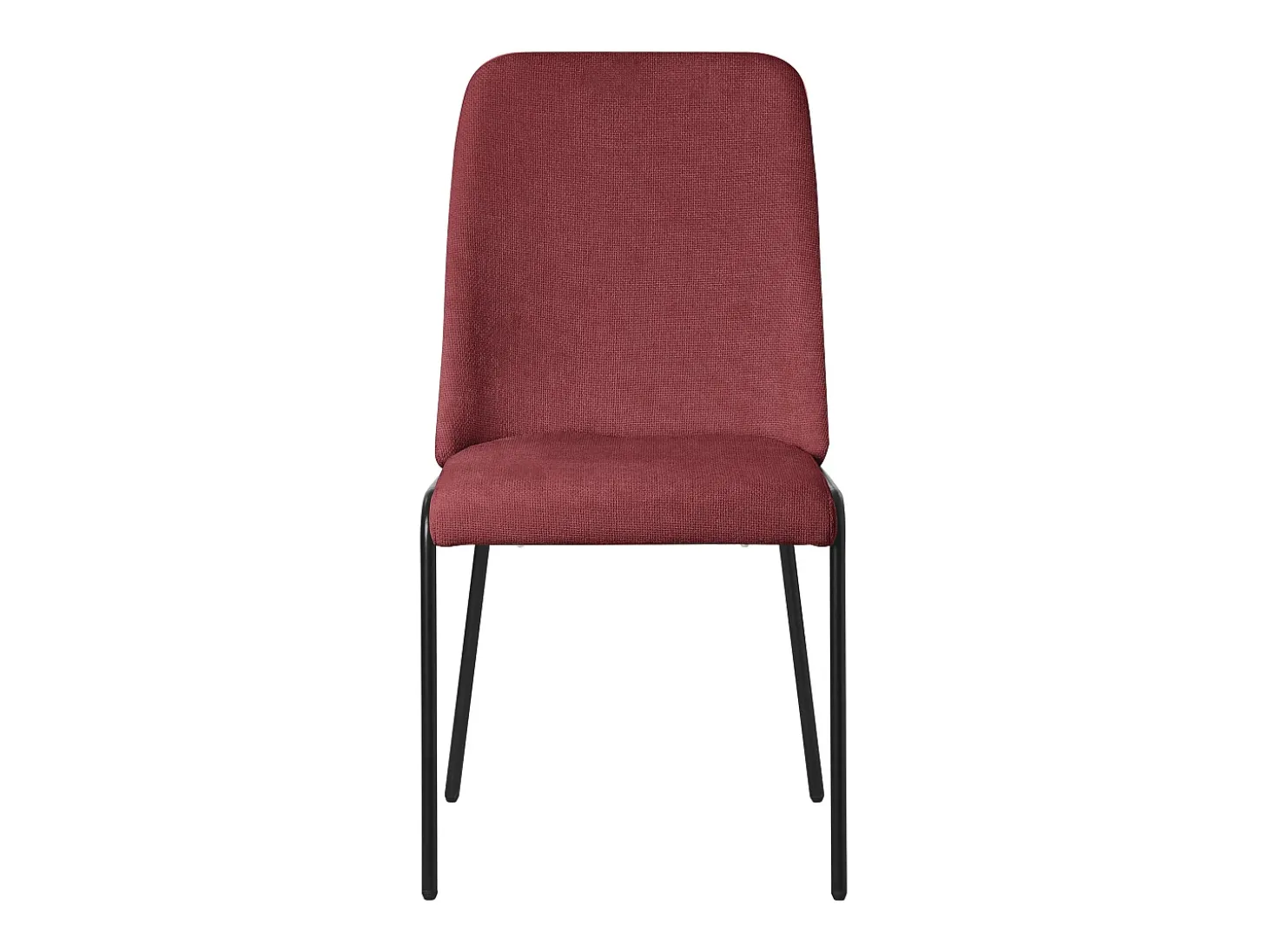 ML-Design 4x Sillas de comedor rojas poliéster tapizado con patas de metal asiento acolchado con respaldo diseño atemporal mueble ergonómico
