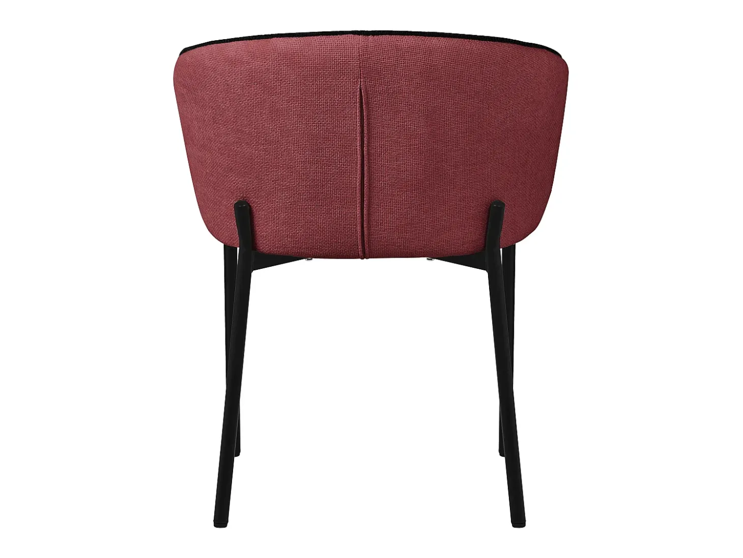 ML-Design 4x Sillas de comedor rojo con revestimiento de tela, asiento sofá de salón con respaldo, mueble de cocina tapizado con patas de metal