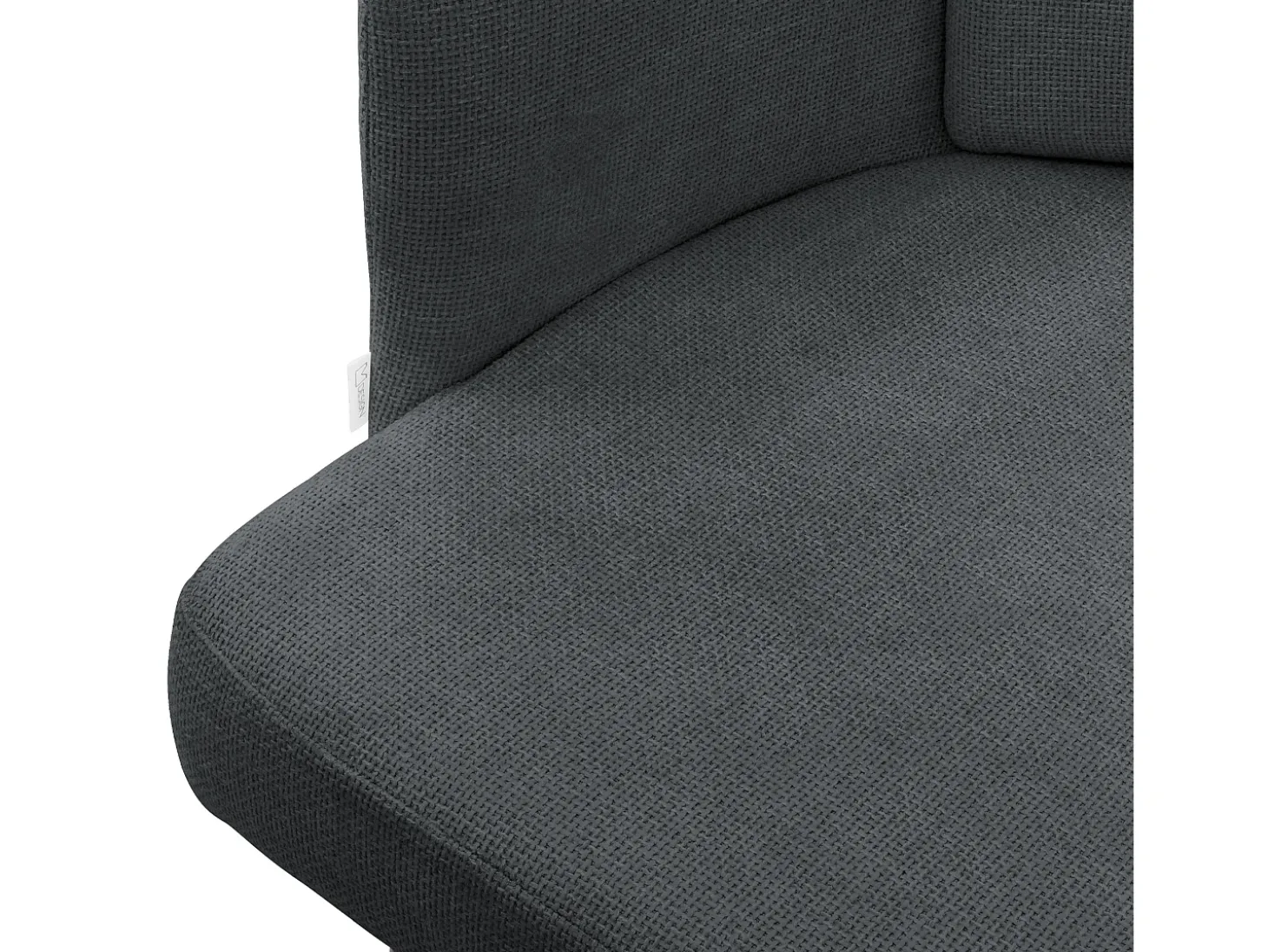 ML-Design 4x Sillas de comedor con funda de tela antracita asientos sofá de salón con respaldo y reposabrazos de ratán mueble tapizado, patas de metal