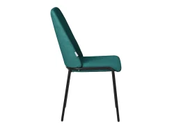 ML-Design 4x Sillas de comedor petróleo poliéster tapizado con patas de metal asiento acolchado con respaldo diseño atemporal mueble ergonómico