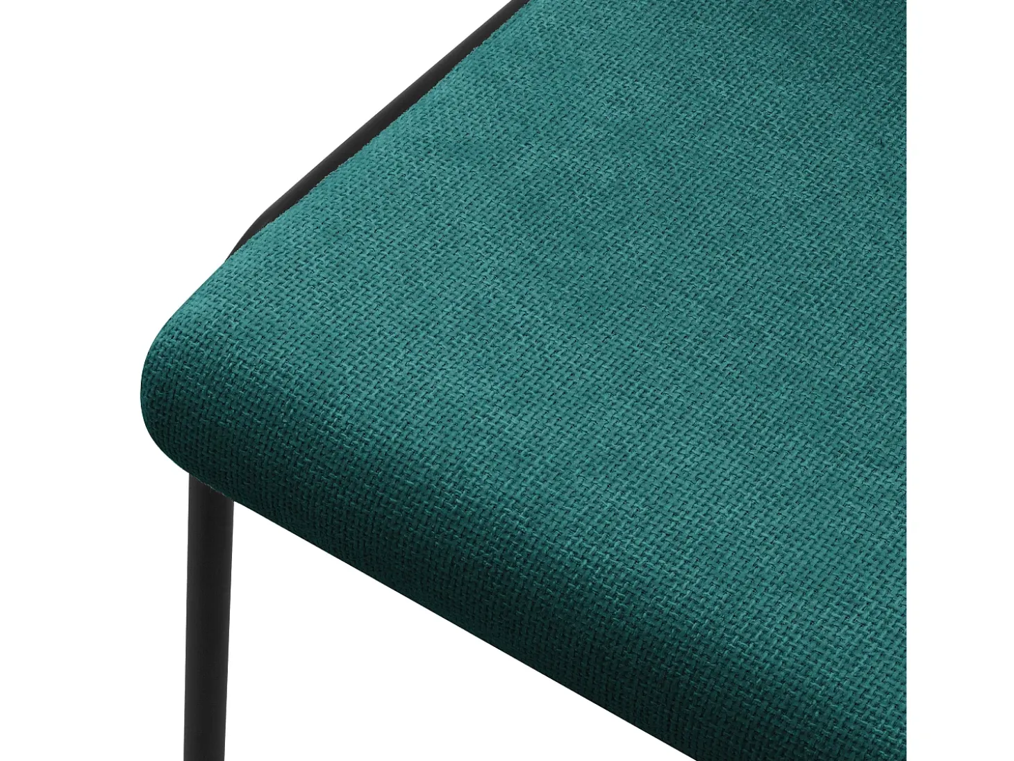 ML-Design 4x Sillas de comedor petróleo poliéster tapizado con patas de metal asiento acolchado con respaldo diseño atemporal mueble ergonómico