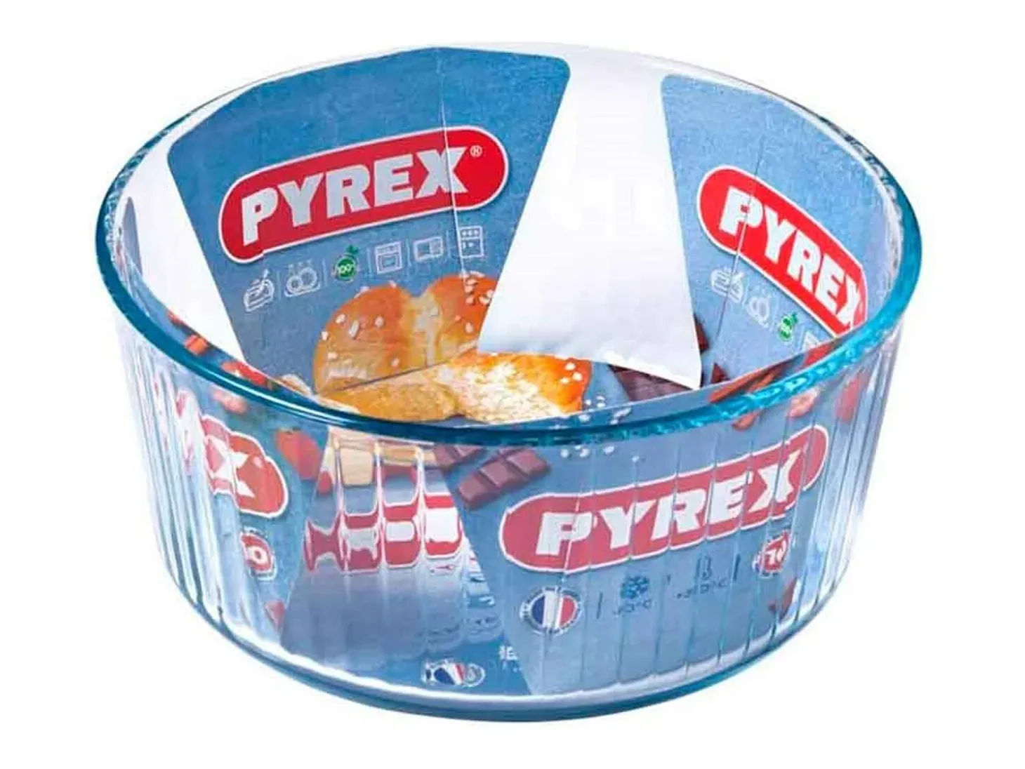 Molde de souffle para horno Classic Pyrex redondo vidrio Ø21x10 cm
