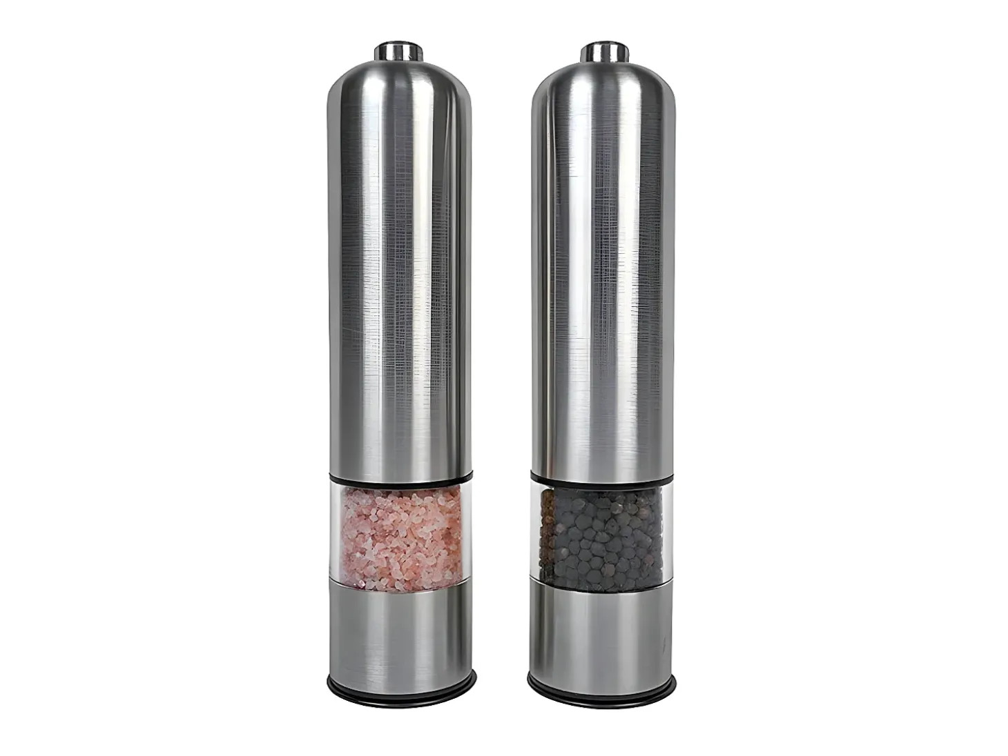 Molinillo de pimienta de acero inoxidable Herzberg - Diseño elegante y molienda precisa