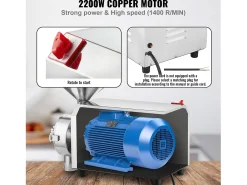 Molino de Granos SucceBuy 2200 W, Molino de Maíz 50 KG/H Acero Inoxidable para Pimienta Soja Cacahuete Granos de Maíz Harina de Molienda