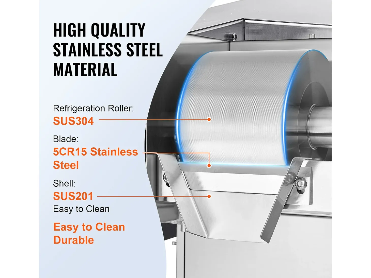 Máquina Comercial de Hielo en Copos SucceBuy, 170 kg/24 h de Acero Inoxidable para Helados