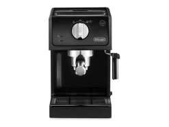 Máquina de espresso DeLonghi ECP3121 15 bares negra con sistema cappuccino 360° y almacenamiento integrado para filtros