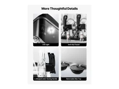Máquina de Granito SucceBuy, 3 Depósitos de 15 L, Acero Inoxidable, Distribuidor de Bebidas Heladas, para Hogar, Restaurantes, Cafés, Bares