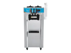 Máquina de Helado Blando Comercial SucceBuy, 21 - 31 L/H, 1500 W, 3 Sabores, 2x5,5 L, para Yogur, Café y Snack-Bar