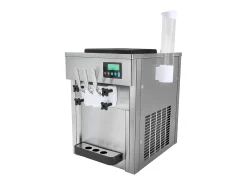 Máquina de Helado Blando SucceBuy, 20 L/h 1800 W 3 Sabores, Limpieza Automática, para Café Snack-Bar Restaurante Supermercado