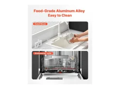 Máquina de Helados SucceBuy Automática de 1,5 L, Turbina de Hielo para Sorbetes con Compresor Integrado, Máquina de Helados Eléctrica sin Precongelación