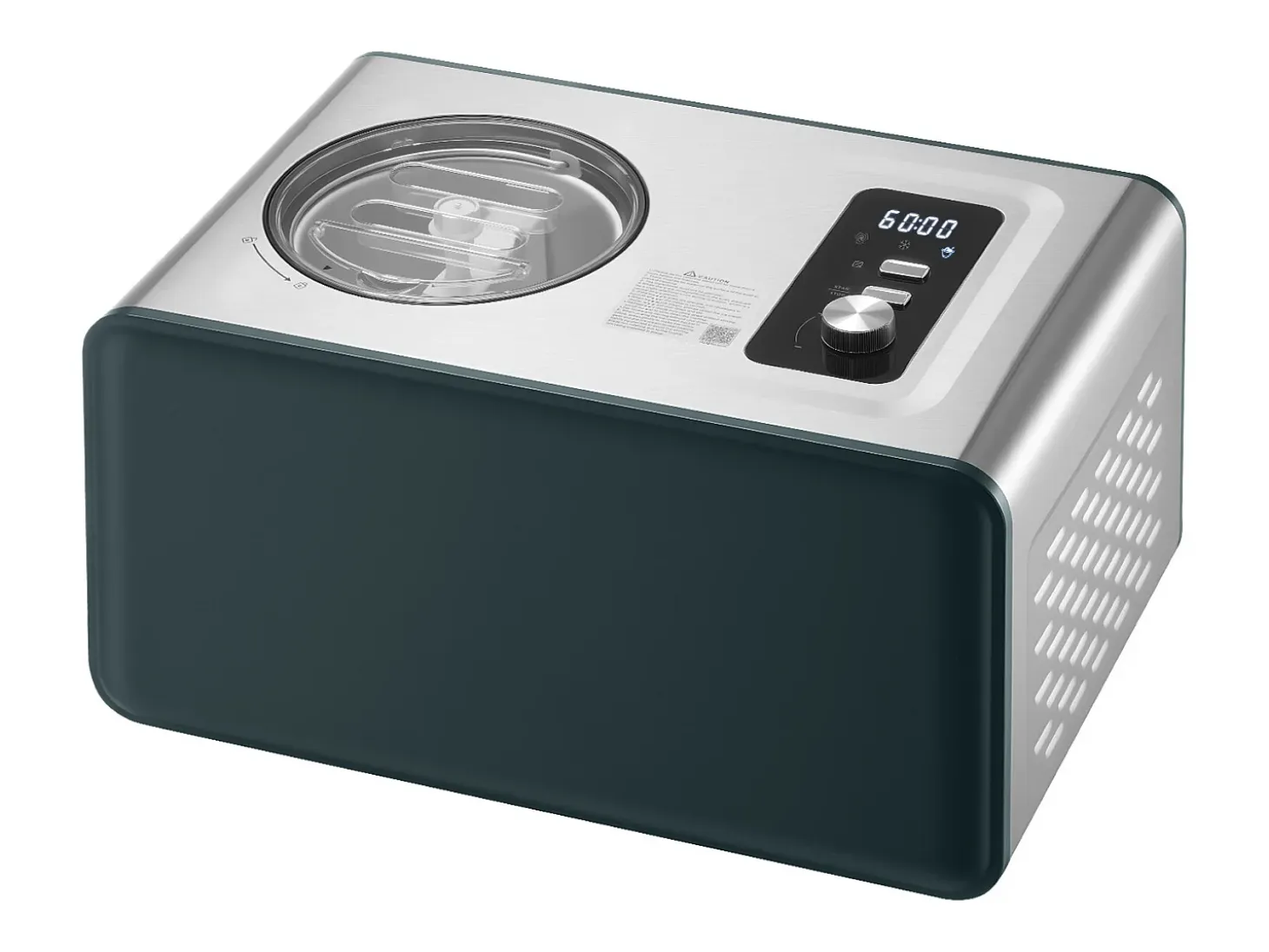 Máquina de Helados SucceBuy Automática de 1,5 L, Turbina de Hielo para Sorbetes con Compresor Integrado, Máquina de Helados Eléctrica sin Precongelación