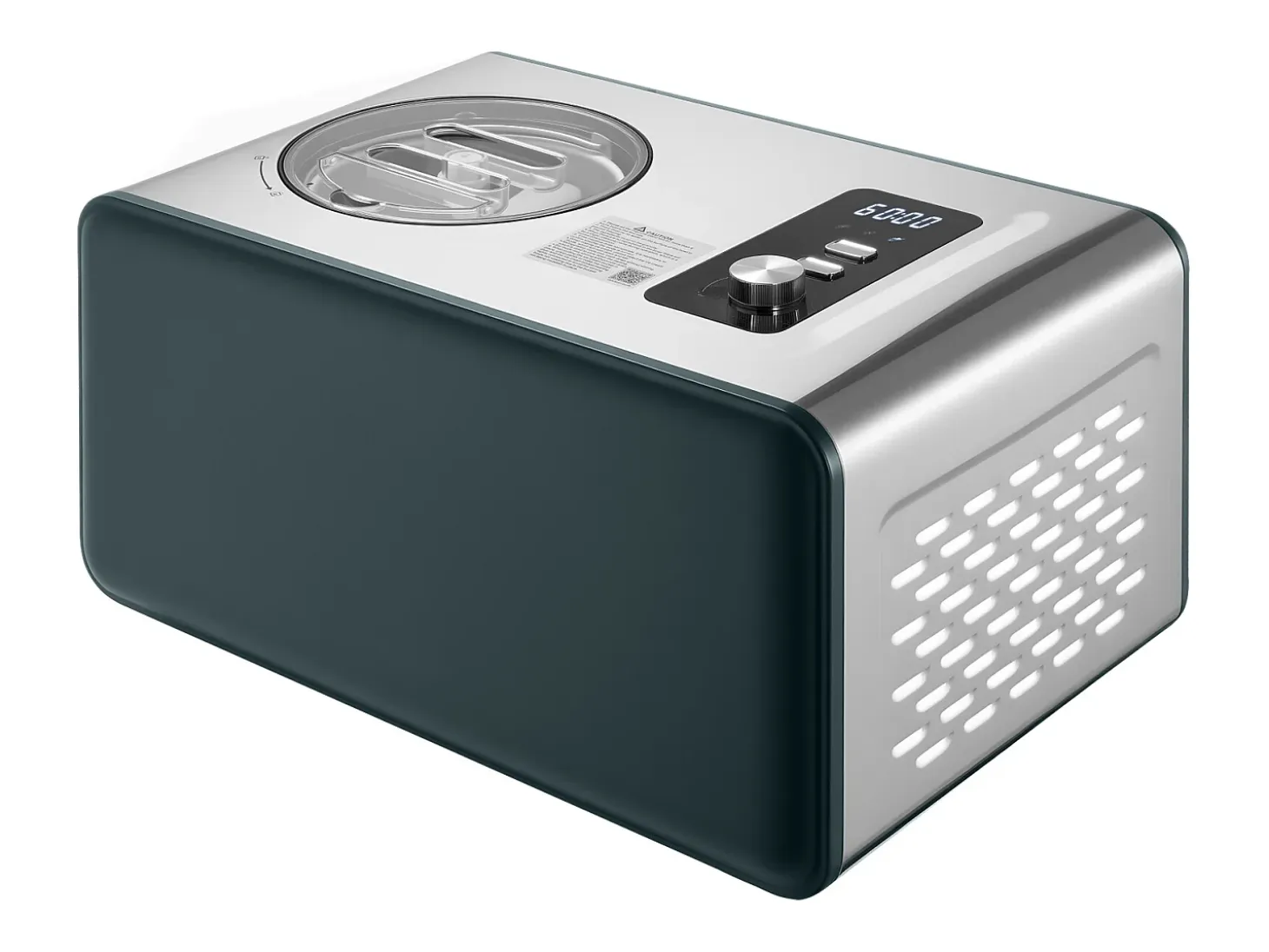 Máquina de Helados SucceBuy Automática de 1,5 L, Turbina de Hielo para Sorbetes con Compresor Integrado, Máquina de Helados Eléctrica sin Precongelación
