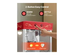 Máquina de Palomitas SucceBuy con Carrito, Palomera 800 W, Gran Cuenco de Acero Inoxidable 0,2 kg, 48 Tazas por Lote, con Control de 2 Botones, Pared de Vidrio