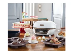 Máquina de Pasteles Inteligente TEFAL Cake Factory KD802112 - Blanco/Marrón Metalizado