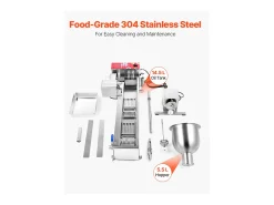 Máquina para Hacer Rosquillas Automática Comercial SucceBuy, Máquina para Hacer Rosquillas Eléctrica de Una Sola Fila, Freidora de Acero Inoxidable