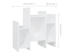 Mueble auxiliar Blanco 60x26x60 cm Aglomerado