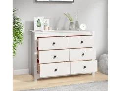 Mueble auxiliar Blanco 100x40x72 cm Madera maciza de pino