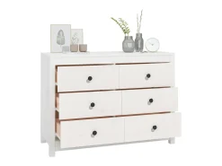 Mueble auxiliar Blanco 100x40x72 cm Madera maciza de pino