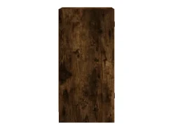 Mueble auxiliar con puertas de cristal roble ahumado 35x37x75,5 cm