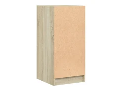 Mueble auxiliar con puertas de cristal roble Sonoma 35x37x75,5cm