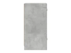 Mueble auxiliar con puertas de cristal gris hormigón 35x37x75,5 cm