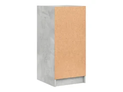 Mueble auxiliar con puertas de cristal gris hormigón 35x37x75,5 cm