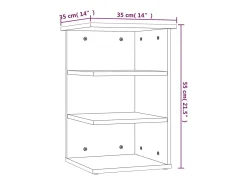 Mueble auxiliar Sonoma gris 35x35x55 cm Madera de ingeniería
