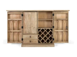Mueble bar con 2 puertas fabricado en madera de mango