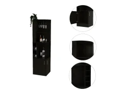 Mueble bar esquinero Syrah, con soporte para copas 180.6CM A X 46.9CM An X 46.9CM P Wengue