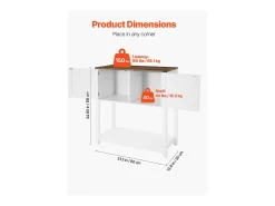 Mueble Bar para Café SucceBuy, 80 x 35 x 88 cm, 3 Niveles con Puertas Magnéticas