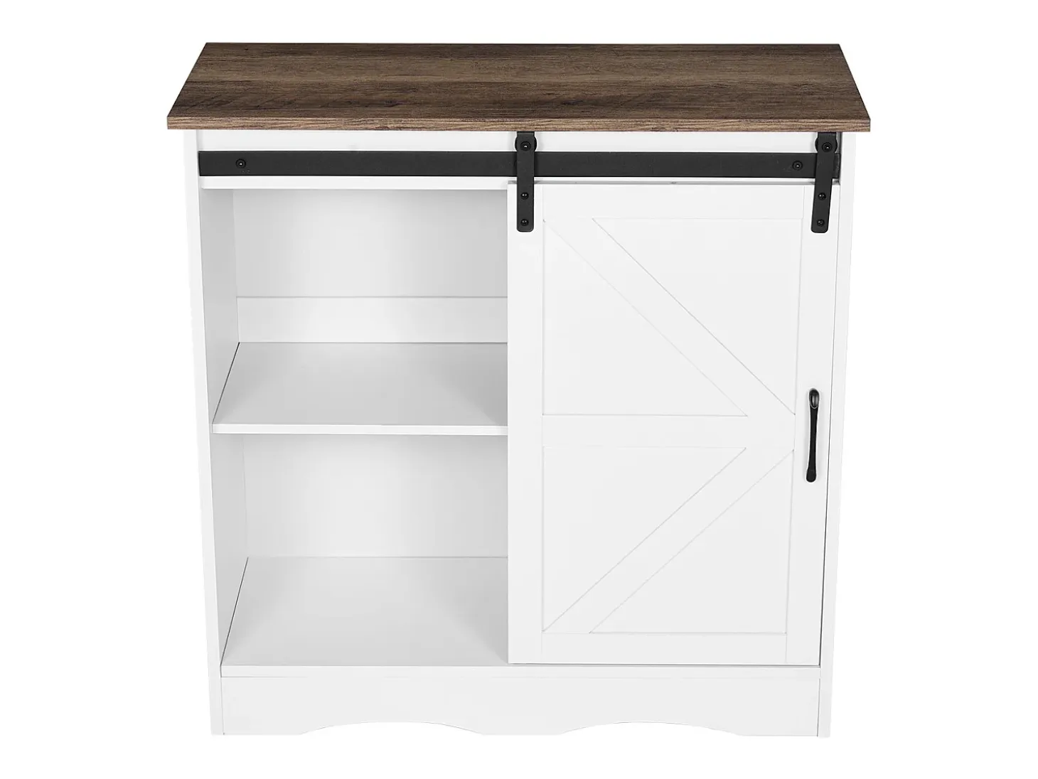 Mueble Bar para Café SucceBuy, 80 x 35 x 80 cm, 3 Niveles con Puerta Corredera