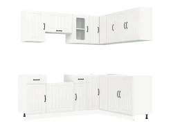 Mueble cocina Kalmar blanco brillo 11 pzas madera contrachapada